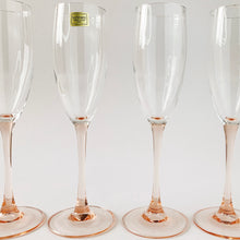 Load image into Gallery viewer, Set of 4 Luminarc Blush Champagne Glasses
