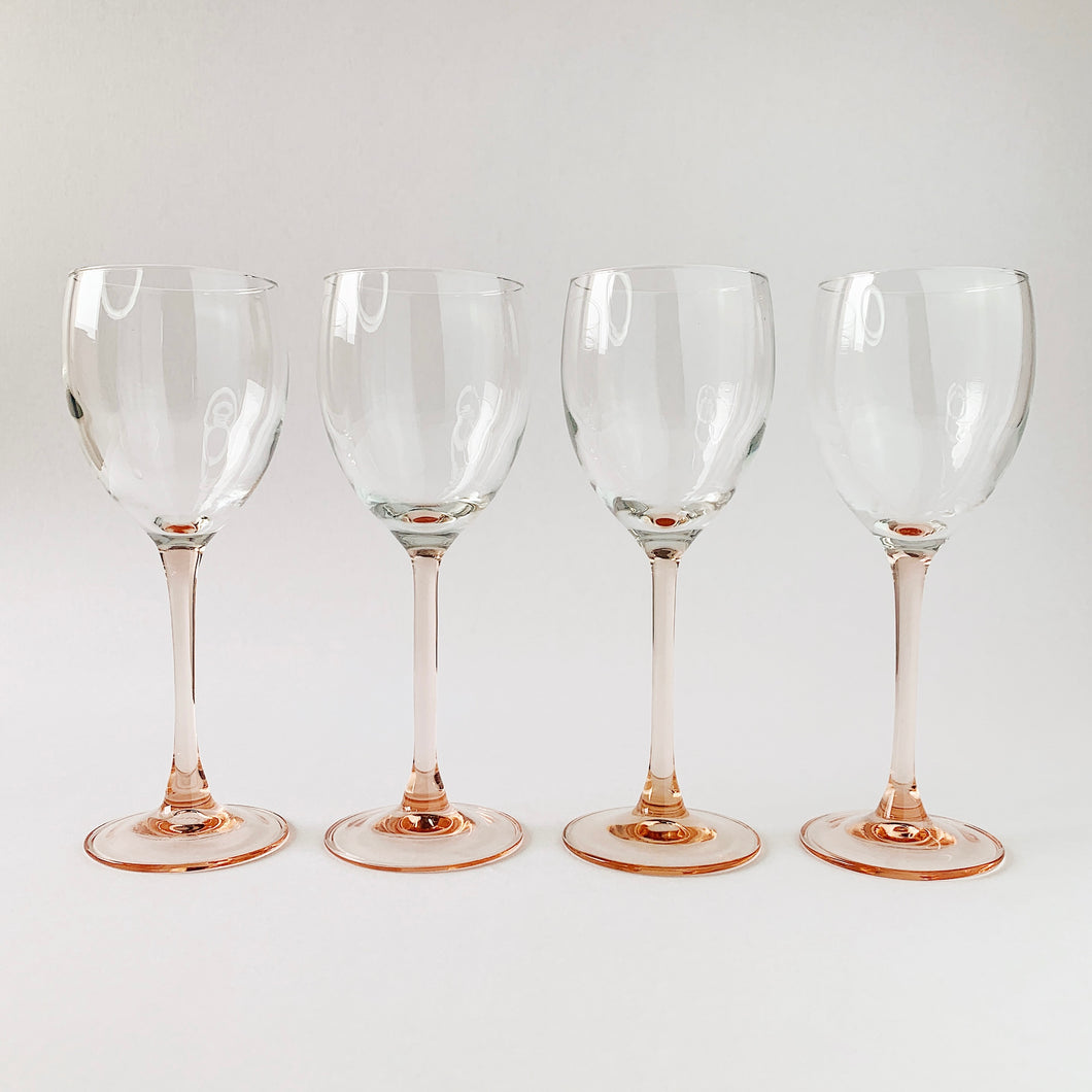Set of 4 Luminarc Blush Wine Glasses