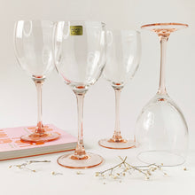 Load image into Gallery viewer, Set of 4 Luminarc Blush Goblets
